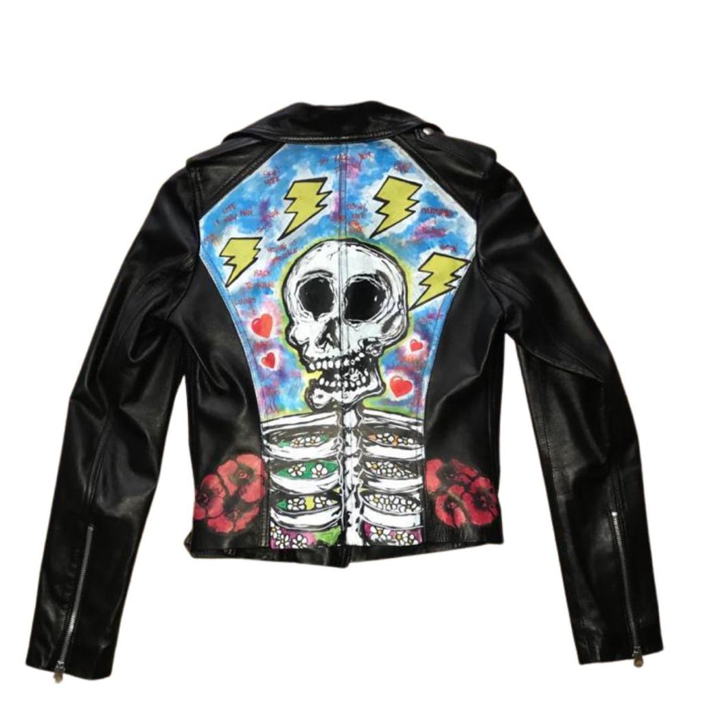 Skull leather jacket